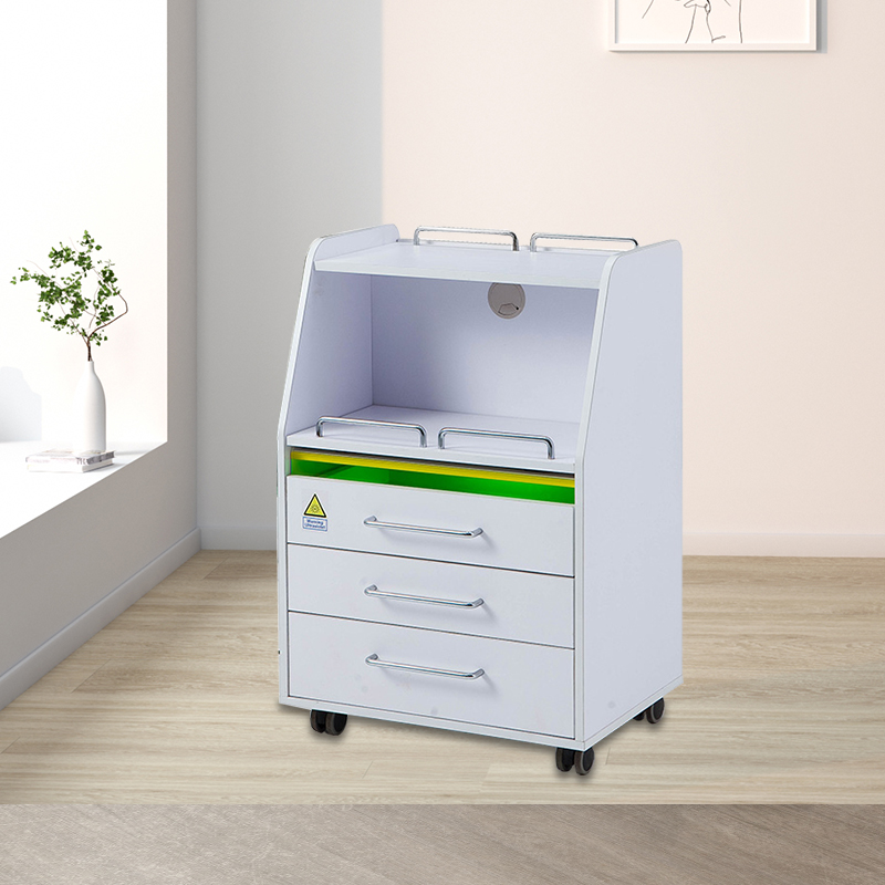 3層木質(zhì)紫外線消毒移動(dòng)推車，醫(yī)療消毒工具車