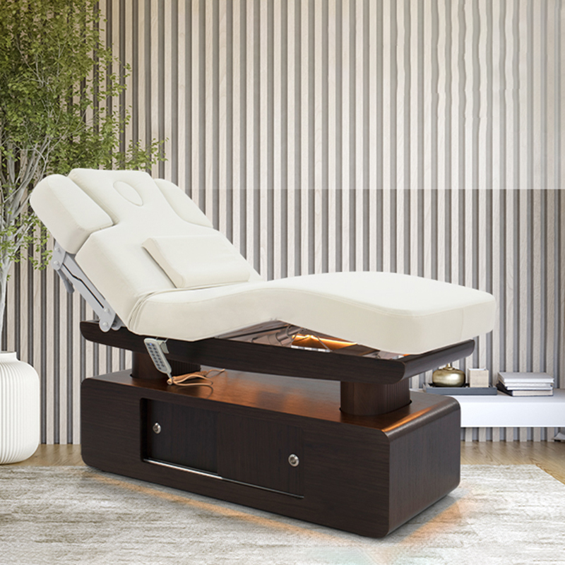 SJ-G051舒境黑胡桃木色按摩spa美容床
